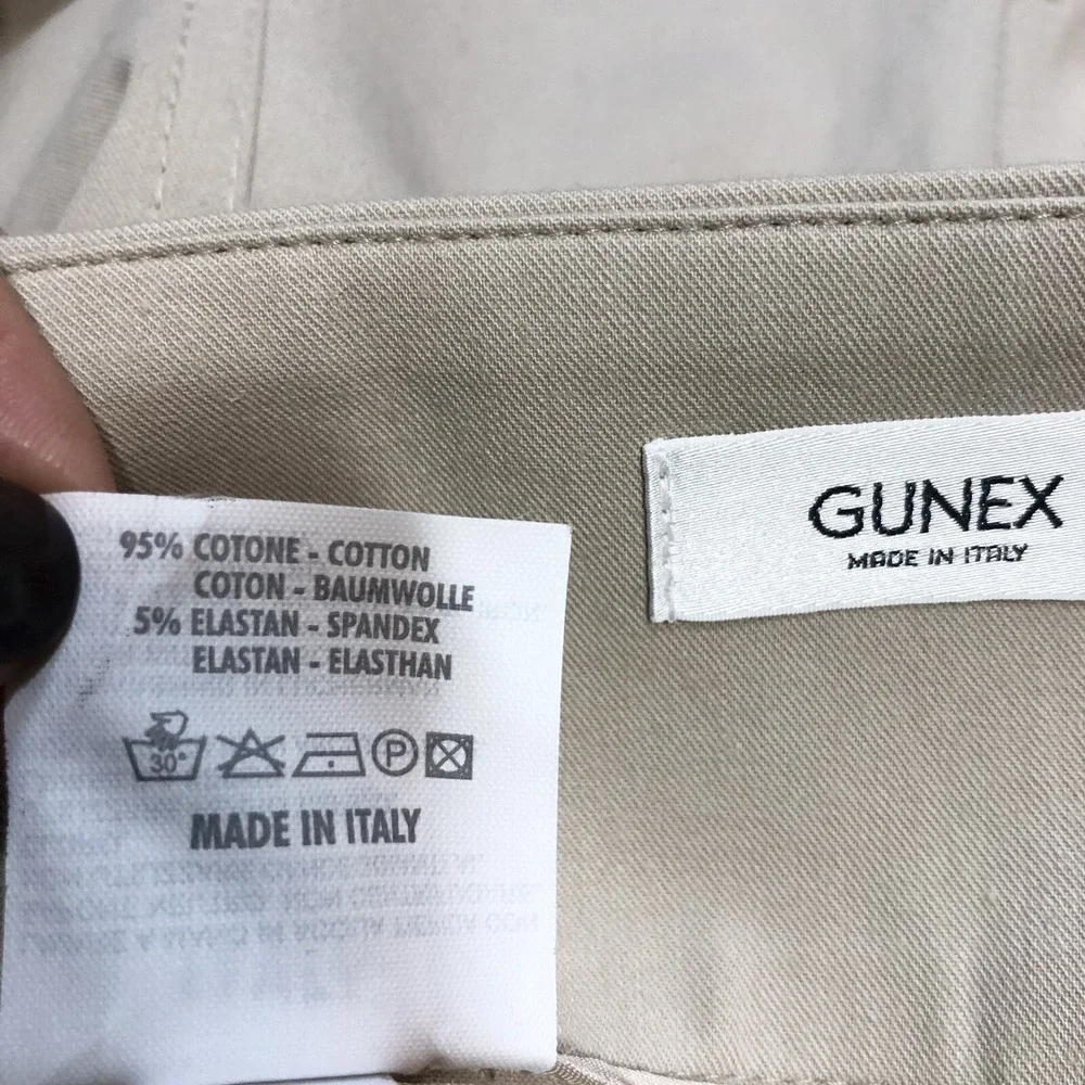 Gunex Skirt Womens Size 8 Tan Leather Strap Pencil Mini Minimalist Vintage Italy